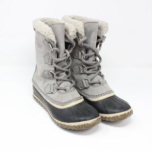 Sorel Caribou Boots Winter Waterproof Snow Boot Women 6 US Shale Stone Gray